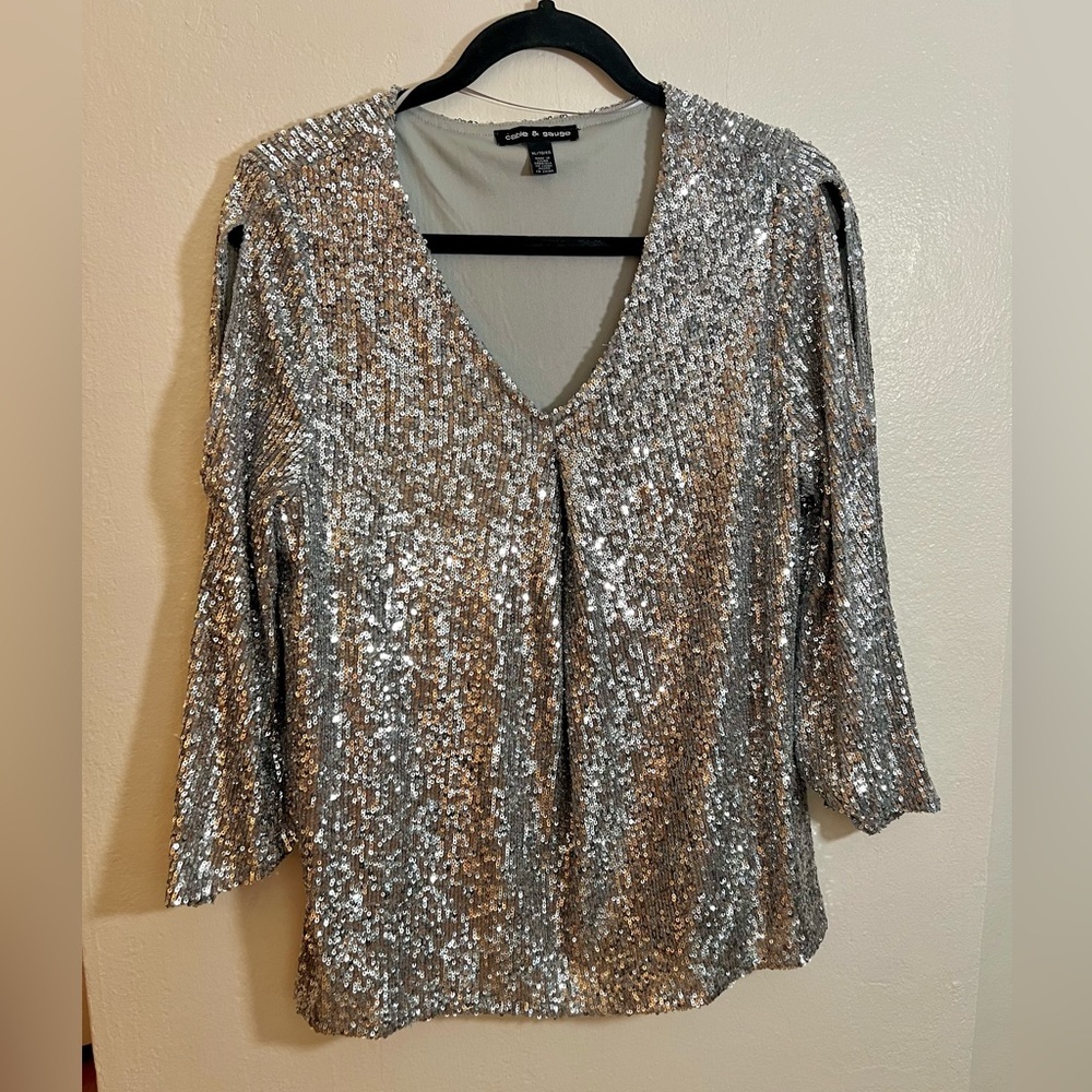 Cable & Gauge Silver Blouse